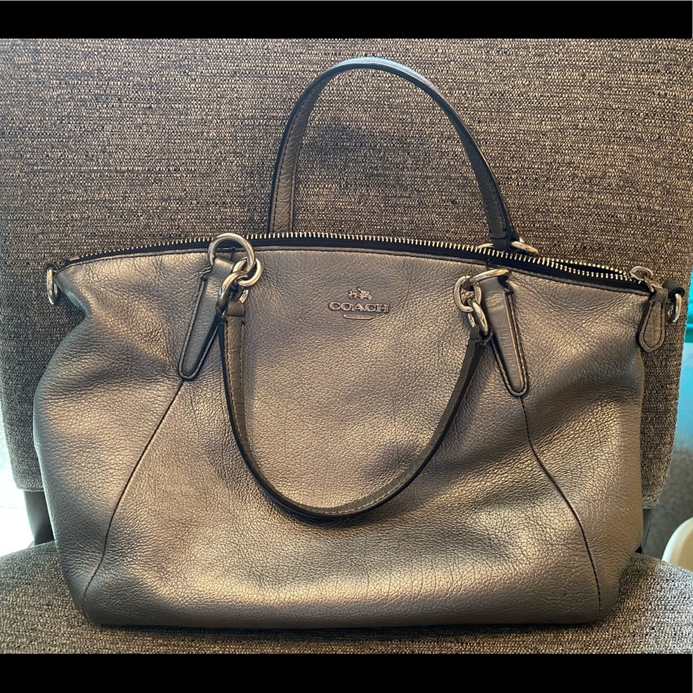 Silver Coach Purse